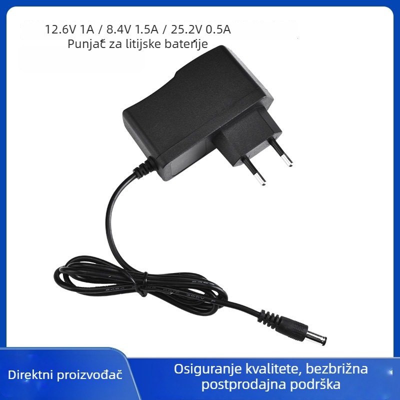 Vinobon Punjač Li-ion Baterijskog Paketa i Napajanje, 12.6V1A / 8.4V1.5A / 25.2V0.5A, Izlaz 9V
