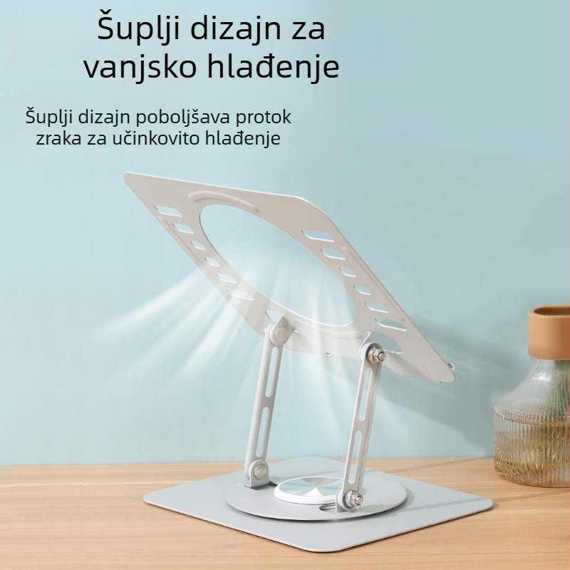 2026. novi model stolni nosač za prijenosno računalo, s podesivom visinom i 360° rotacijom, izrađen od karbonske čelika