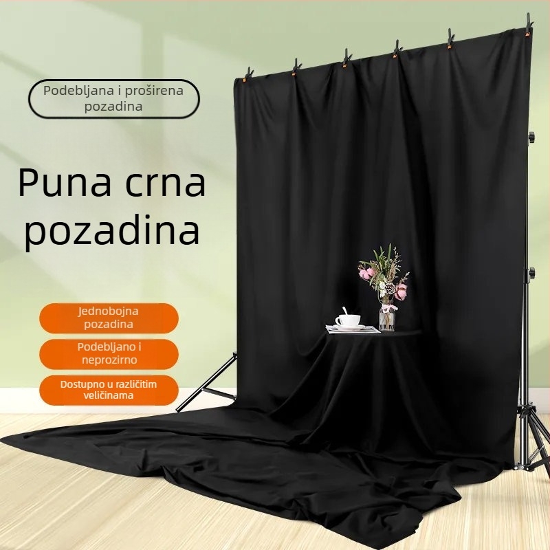 Neprozorno jednofarbno pozadinsko platno za fotografiju, čvrsto i gusto, pogodno za portrete i naturu morta, pozadina za prijenos uživo.