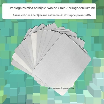 Izuzetno velika gaming podloga za miš, dvostrana, gumeni rub, crno-bijela tkanina
