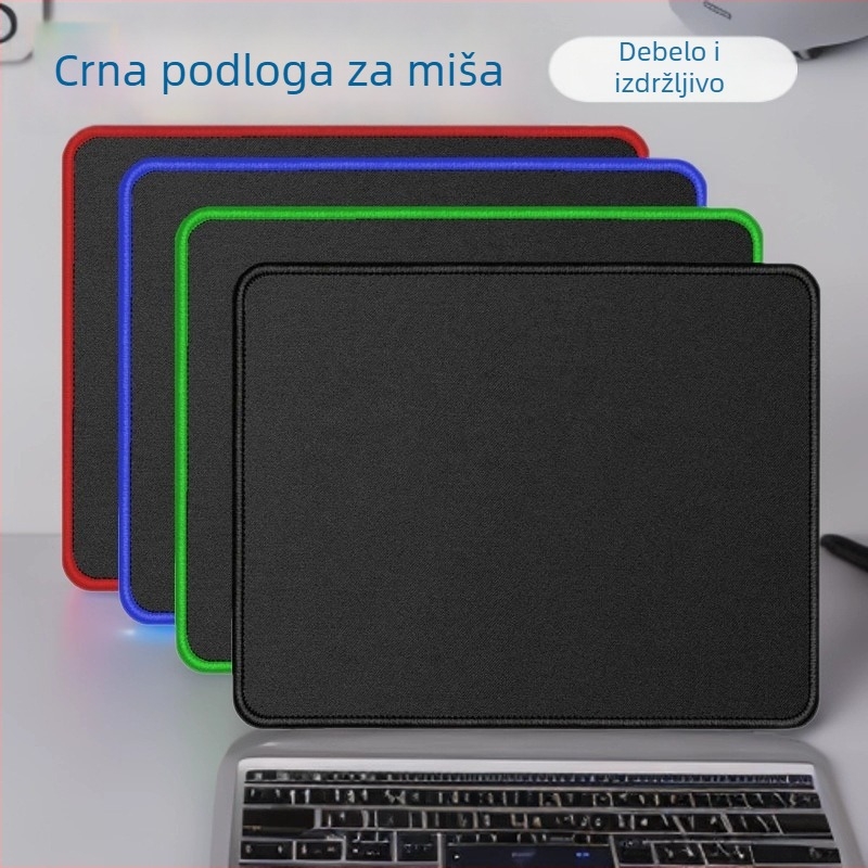 Izuzetno velika gaming podloga za miš, dvostrana, gumeni rub, crno-bijela tkanina
