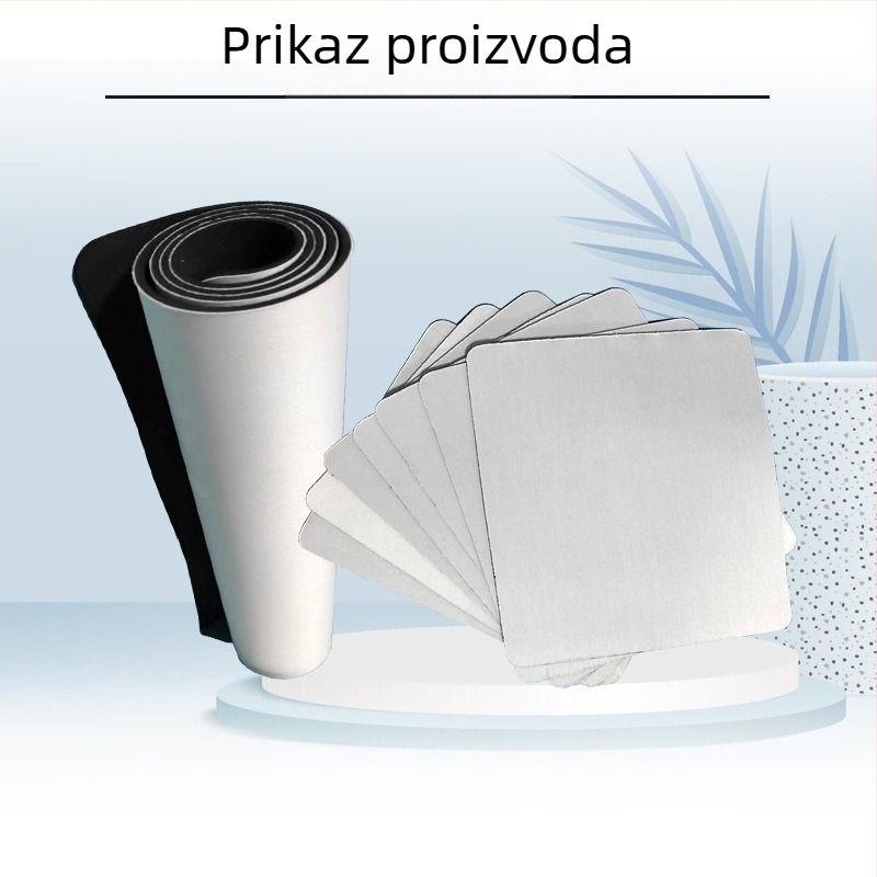 Izuzetno velika gaming podloga za miš, dvostrana, gumeni rub, crno-bijela tkanina