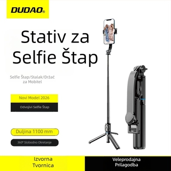 F18s novi model proširivi selfie štapić s Bluetooth daljinskim upravljačem za fotografije, držač za telefon i stativ za prijenos uživo