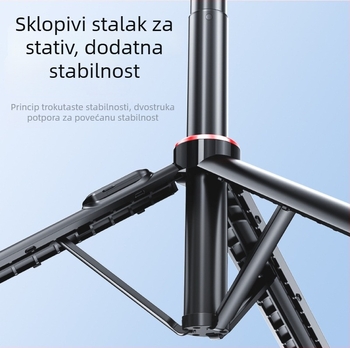 Magnetski selfie štap sa stabilizacijom, proširiva Bluetooth selfie uređaj, stativ i držač za telefon za fotografiranje i snimanje videa, univerzalni stolni nosač