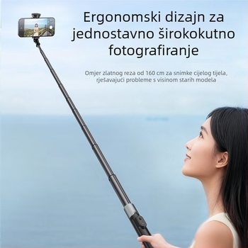 Bluetooth selfie štap s ručnim stabilizatorom, teleskopskim stalkom za pod i stativom za livestream