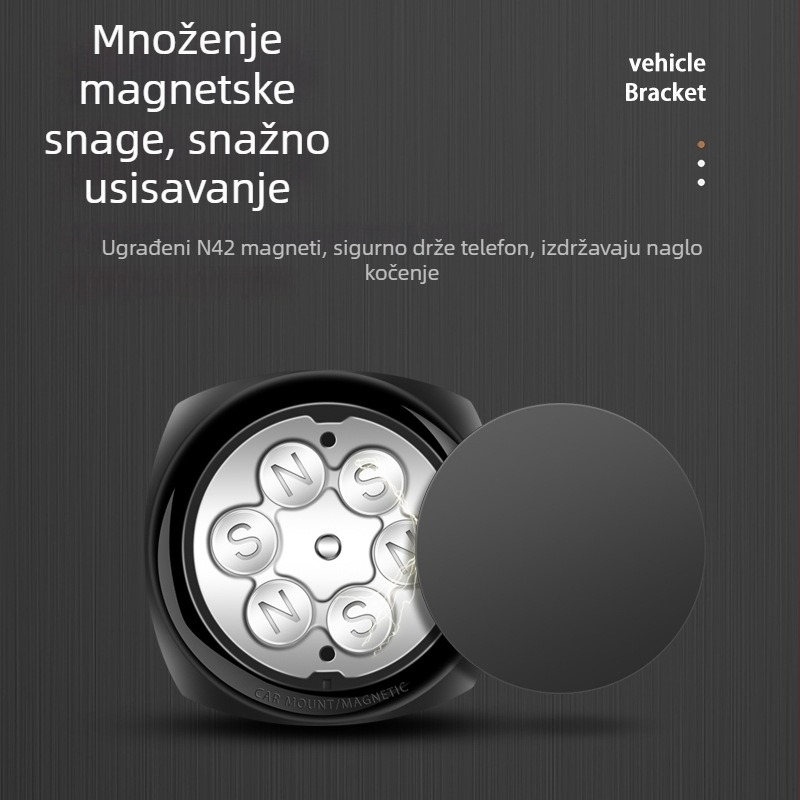Novi držač telefona za auto sa šest magnetskih, teleskopskim ramenom, usisnom čašicom i ljepilnom osnovom
