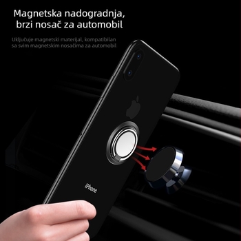 Magnetski držač automobila za telefon s kružnim osvijetljenim prstenom