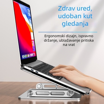 Nova debela metalna držač za prijenosno računalo, prilagodljiv na dvije osi, sklopiva radna ploča