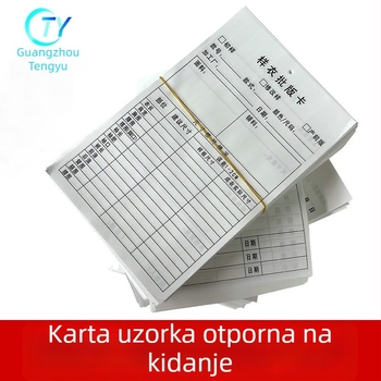 Perforirane etikete za probe odjeće, otporne na kidanje, perive, etikete za vješanje, dostupne za narudžbu