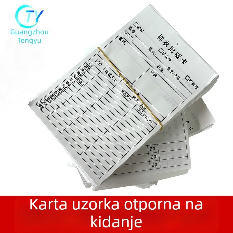 Perforirane etikete za probe odjeće, otporne na kidanje, perive, etikete za vješanje, dostupne za narudžbu