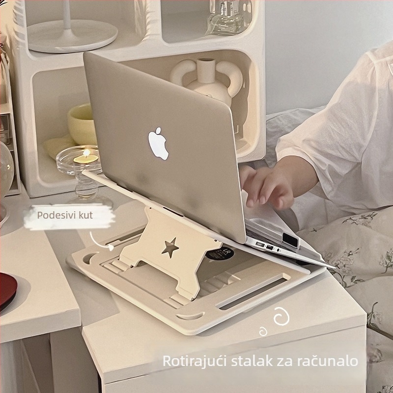 360° rotirajući stalak za laptop s podesivom visinom, prijenosna sklopiva ploča za hlađenje na stolu