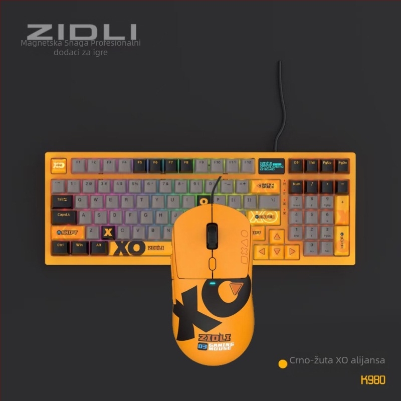 ZIDLI magnetski set mehaničke tipkovnice, miša i slušalica XO K980 – vrhunska gaming oprema