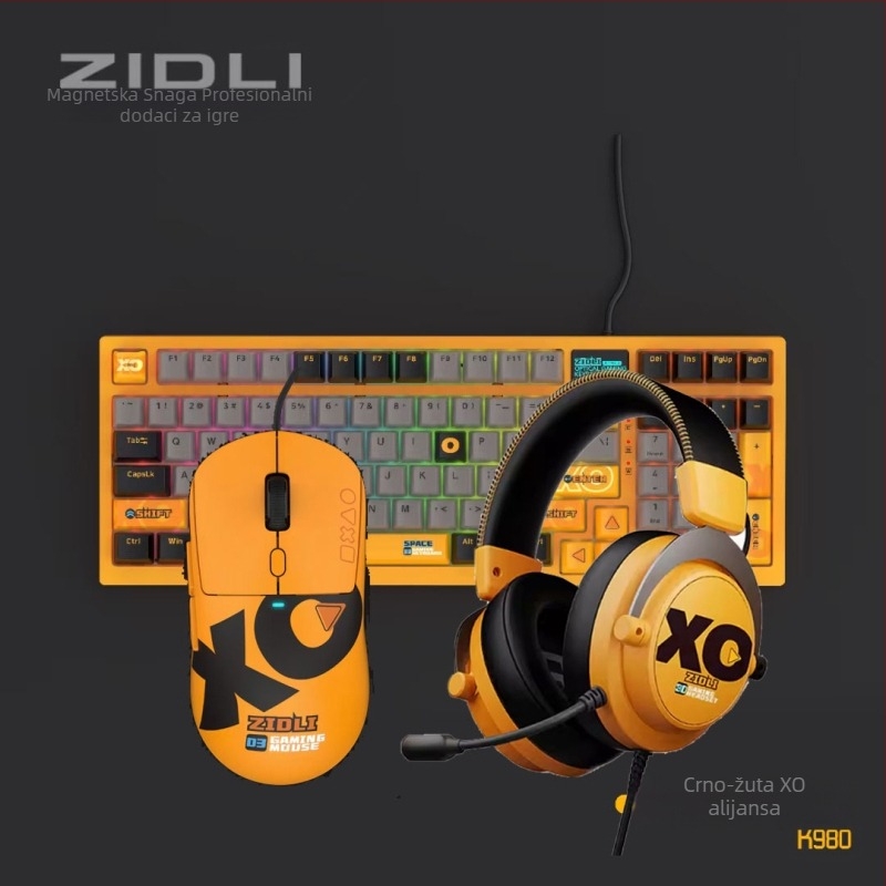 ZIDLI magnetski set mehaničke tipkovnice, miša i slušalica XO K980 – vrhunska gaming oprema