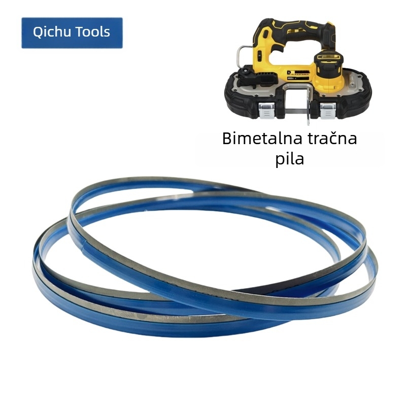 Bi-metalna lamela za bandnu pilu za metal i drvo, 27 inča, kompatibilna s DeWalt DCS377, prijenosna lamela