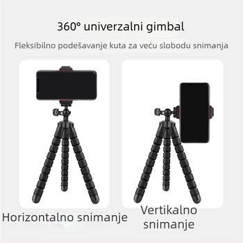 Držač za telefon s fleksibilnim nogama, višenamjenski prijenosni tripod za selfije i stolnu upotrebu