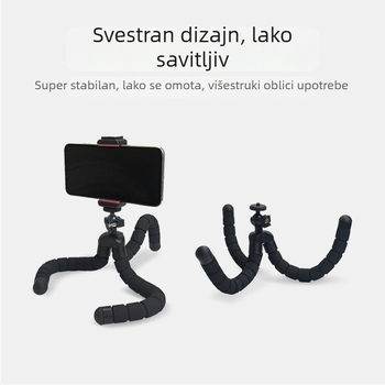Držač za telefon s fleksibilnim nogama, višenamjenski prijenosni tripod za selfije i stolnu upotrebu