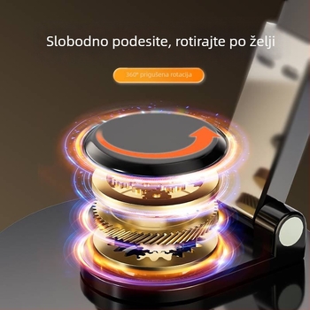 Okretna aluminijska stolna držač za telefone i tablete, sklopiva, višefunkcionalna