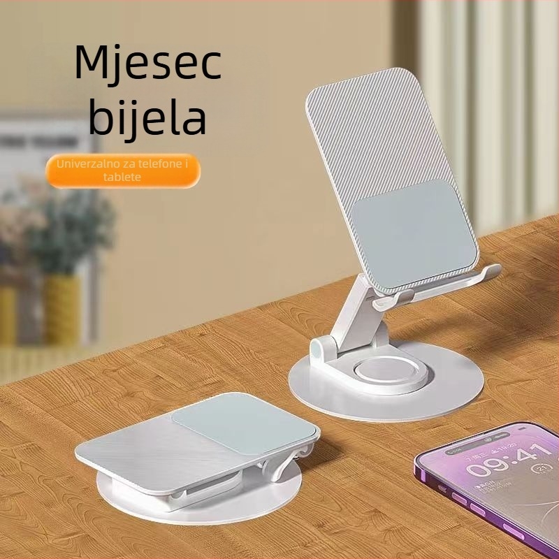 Okretna aluminijska stolna držač za telefone i tablete, sklopiva, višefunkcionalna
