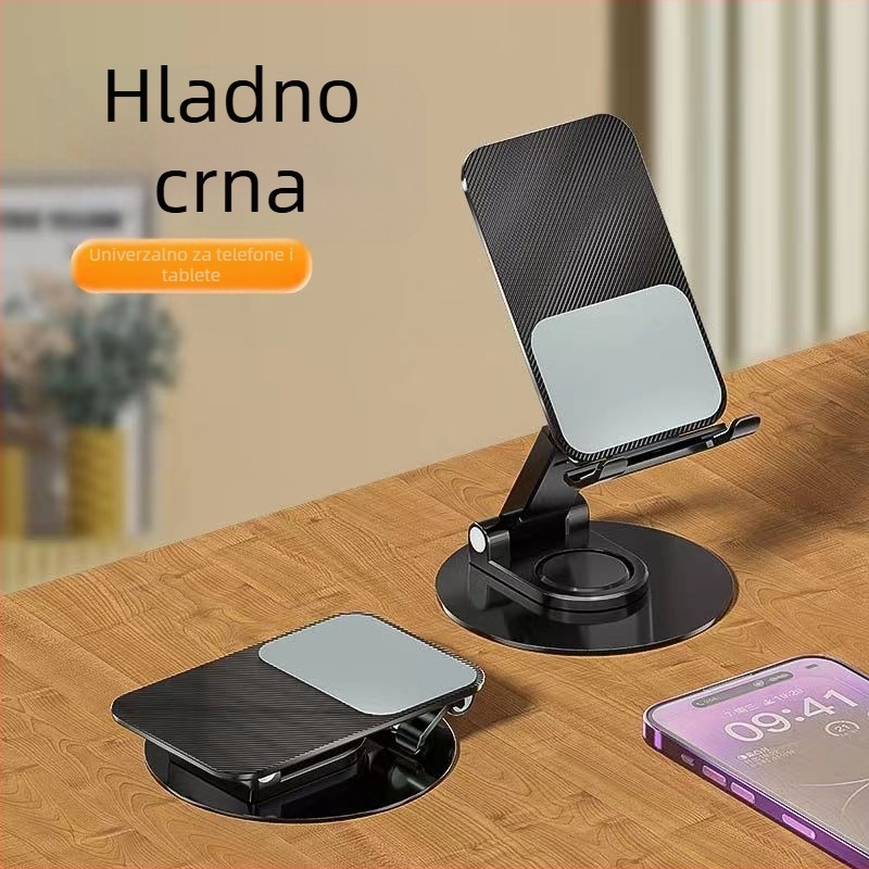 Okretna aluminijska stolna držač za telefone i tablete, sklopiva, višefunkcionalna
