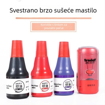 Brzo sušeće mastilo za otiske za ponovno punjenje, crna, crvena i plava, za površine od stakla, plastike, keramike i metala