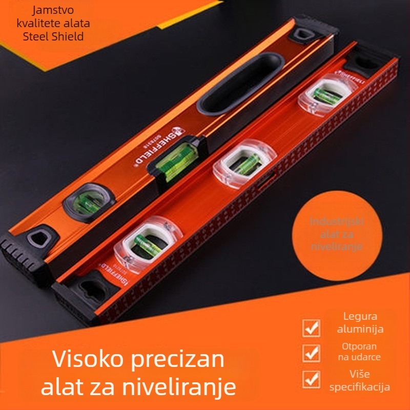 Steel Shield S078218 visoka preciznost, debeli I-oblika nivela, teški kutijski tip