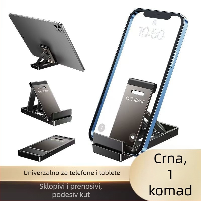 Putni prijenosni stalak za telefon i tablet na stolu, prilagodljiv, sklopiv, protuklizni, za prijenos uživo