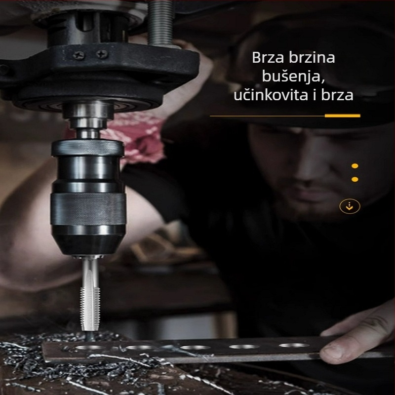 Strojni navojni alat, HSS visoko-ugljeni čelik, ravna utora, titan premaz, metrički promjer, industrijski navojni alat
