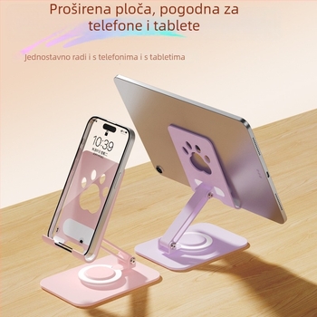 Rotirajući držač za telefon i tablet, u boji macaron, sklopiv i prenosni stolni držač