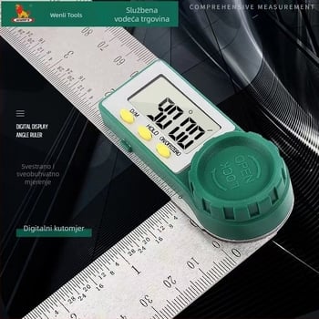 Power Lion digitalni kutomjer s zaslonom, 360°/90°, univerzalni kutnik za stolariju W0649