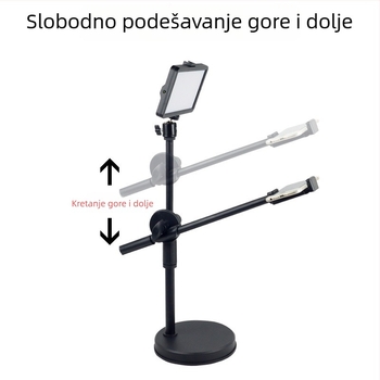 Držač za mobitel za livestream s dopunskim svjetlom i lampom za fotografiranje still life; stolni nadzorni nosač