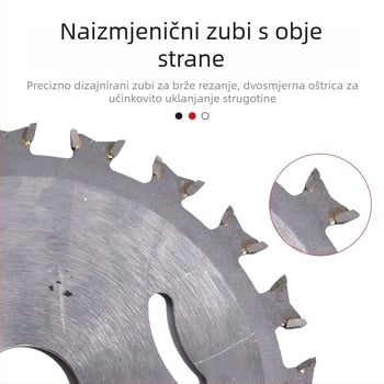 Karbidna kružna pila s dvostrukim zubom za kutnu brusilicu, promjera 4 inča
