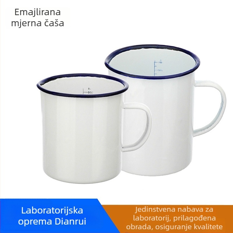 Emalirana laboratorijska mjerna čaša s oznakama, 500 ml i 1000 ml