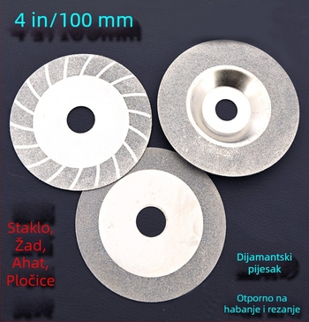 Dijamantni rezni disk za rezanje stakla, 100 mm, 4 inča
