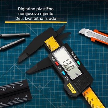 Digitalni kaliper visoke preciznosti s LCD zaslonom, kompaktno plastično kućište, za mjerenje jade nakita