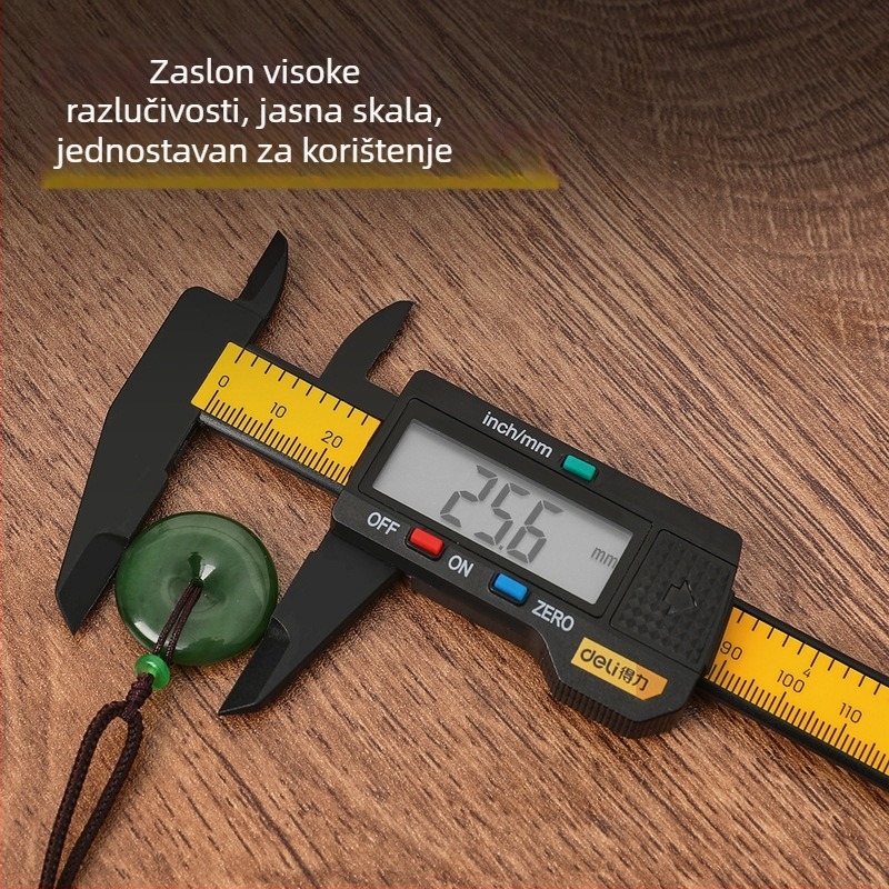 Digitalni kaliper visoke preciznosti s LCD zaslonom, kompaktno plastično kućište, za mjerenje jade nakita