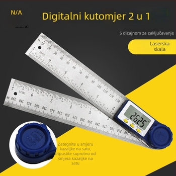 0-200 mm digitalni kutomjer sa zaslonom za stolariju – visoka preciznost mjerenja kutova