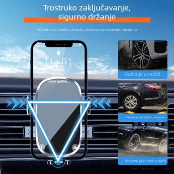 Univerzalni gravitacijski držač za mobitel u automobilu za otvore ventilacije, brzo otpuštanje i nosač navigacije