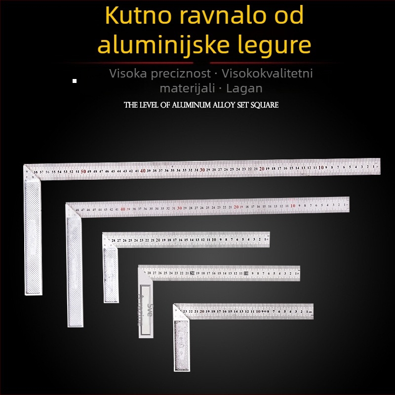 Nehrđajući čelični kutni ravnalo, 300 mm, za stolariju
