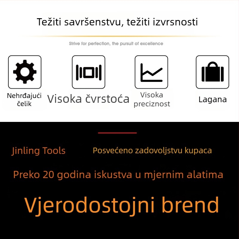 Nehrđajući čelični kutni ravnalo, 300 mm, za stolariju