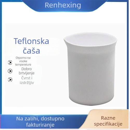 Renhexing PTFE laboratorijska čaša, bez poklopca, otporna na kiseline i baze, otporna na koroziju, visoke temperature