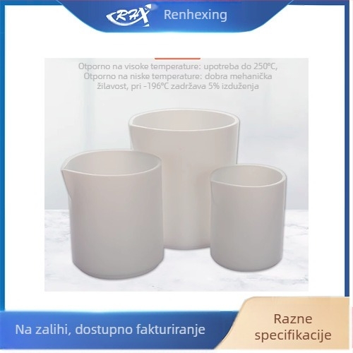 Renhexing PTFE laboratorijska čaša, bez poklopca, otporna na kiseline i baze, otporna na koroziju, visoke temperature