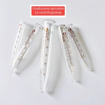 Staklene graduirane epruvete s kapicom i epruvete za centrifugiranje s kapicom, zapremine 5 ml, 10 ml, 25 ml