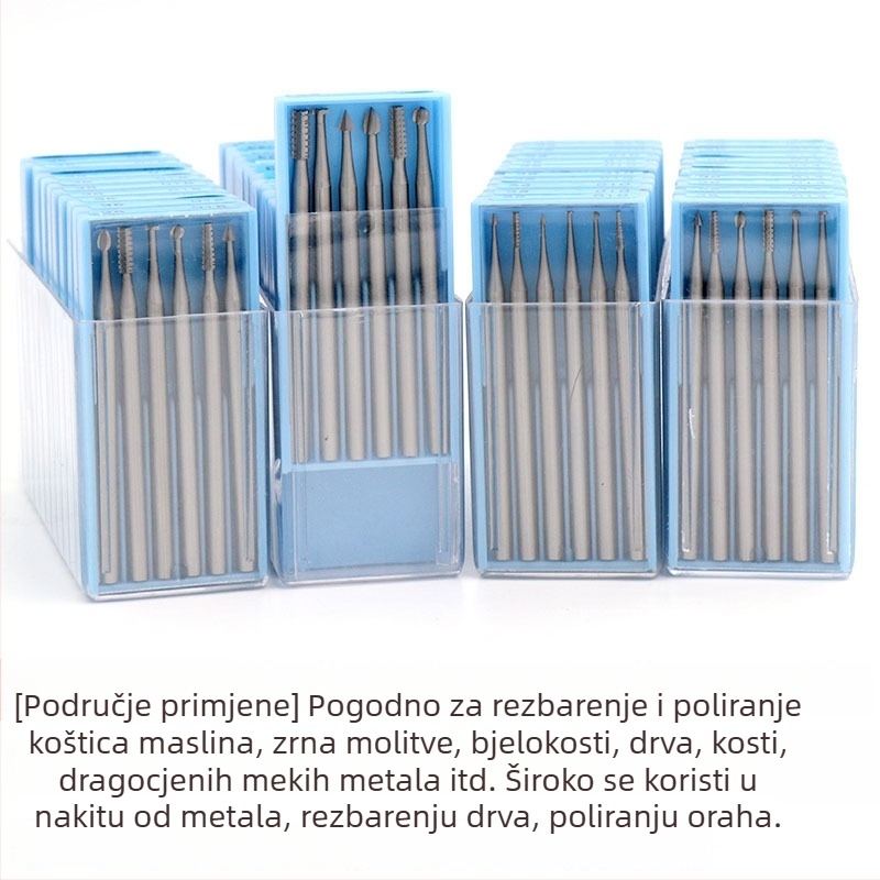 Frezni alat s osovinom od 2,35 mm od volframskog čelika, nož za rezanje maslinovih jezgra, električni alat za šuplje izdubljivanje, stomatološki stroj Shixin 204, mikro-skulpturalni nož