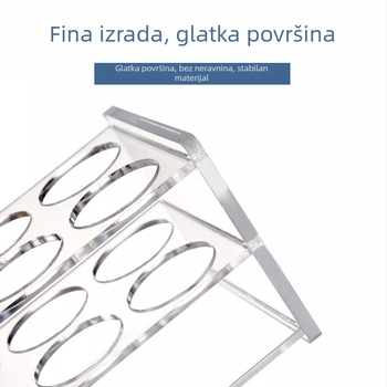 Pleksiglas držač za centrifugalne cijevi i epruvete, otporan na kiseline i lužine, izdržljiv, s kapacitetom 0.2/0.5/1.5/5/10/15/50/100 ml
