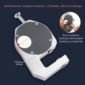 0–12,7 mm mjerač debljine, mini digitalni mjerač s digitalnim zaslonom, džepnog formata