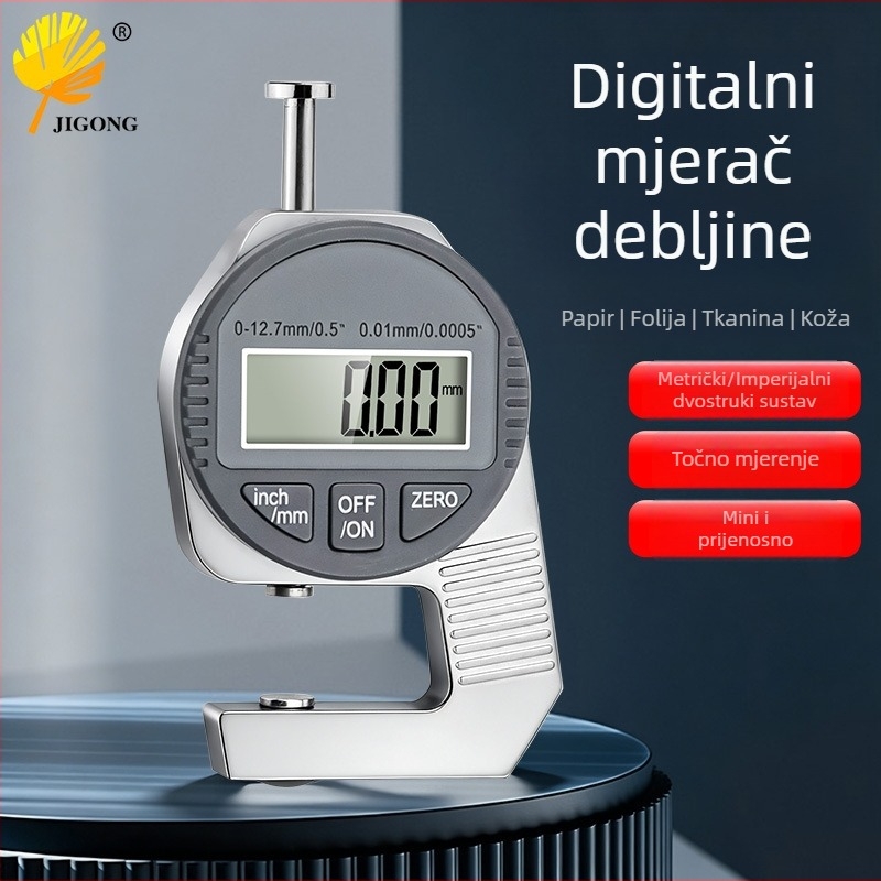 0–12,7 mm mjerač debljine, mini digitalni mjerač s digitalnim zaslonom, džepnog formata