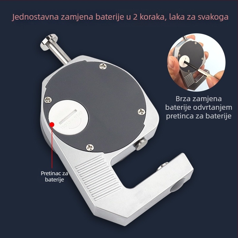 0–12,7 mm mjerač debljine, mini digitalni mjerač s digitalnim zaslonom, džepnog formata