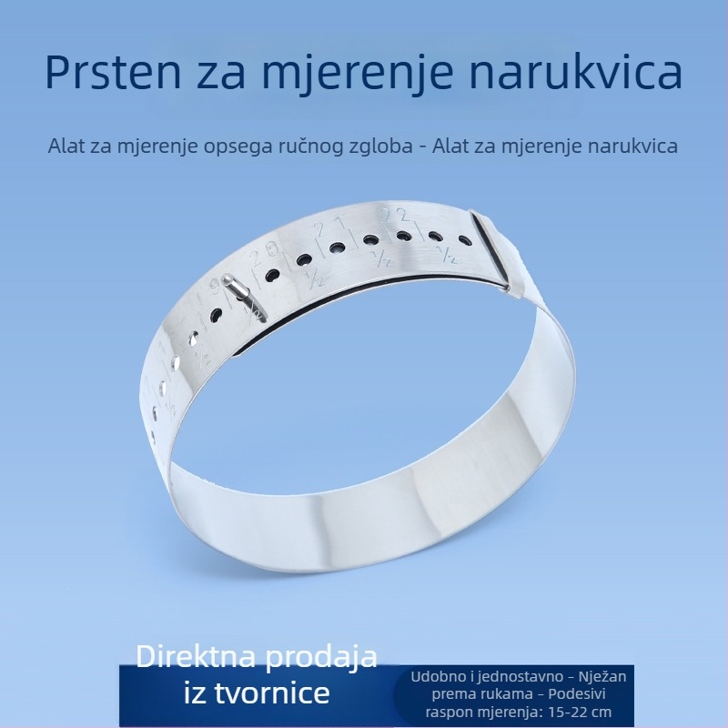 Alat za mjerenje veličine narukvice i prstena, mjerač opsega prsta