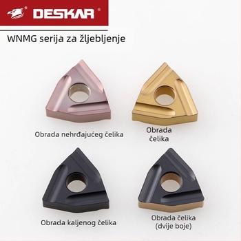 DESKAR WNMG080408R/L-S LF6118 Oštrica za kaneliranje, u obliku breskve, nehrđajući čelik