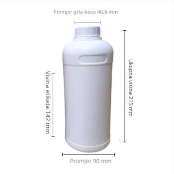 HDPE plastična boca s držalom, 1 L – prazna boca za tekuće reagente, uzorke, deterdžent za pranje rublja i gel za tuširanje